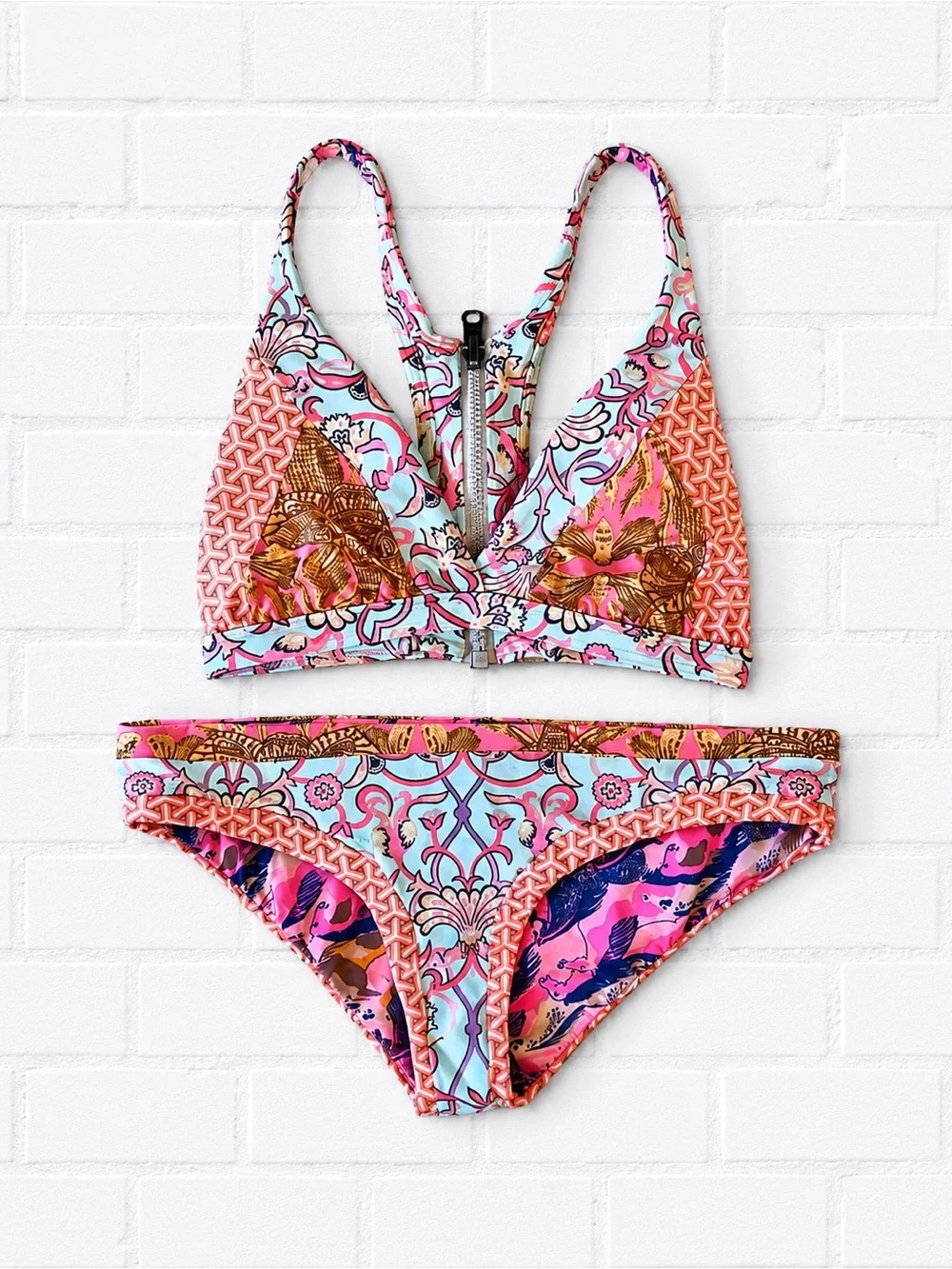Maaji Horse Pink Multi-Color Printed Bikini Set